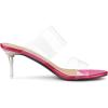 imageAllegra K Womens Clear Slide Stiletto Heel Clear SandalsHot Pink