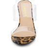 imageAllegra K Womens Clear Slide Stiletto Heel Clear SandalsLeopard