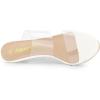 imageAllegra K Womens Clear Slide Stiletto Heel Clear SandalsWhite