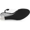 imageAllegra K Womens Clear Slingback Wedges Rhinestone Transparent Peep Toe HeelsBlack