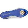 imageAllegra K Womens Clear Slingback Wedges Rhinestone Transparent Peep Toe HeelsBlue