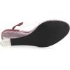 imageAllegra K Womens Clear Slingback Wedges Rhinestone Transparent Peep Toe HeelsBurgundy