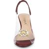 imageAllegra K Womens Clear Slingback Wedges Rhinestone Transparent Peep Toe HeelsBurgundy