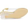 imageAllegra K Womens Clear Slingback Wedges Rhinestone Transparent Peep Toe HeelsGold