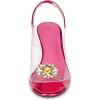 imageAllegra K Womens Clear Slingback Wedges Rhinestone Transparent Peep Toe HeelsHot Pink