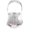 imageAllegra K Womens Clear Slingback Wedges Rhinestone Transparent Peep Toe HeelsSilver