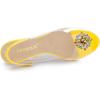 imageAllegra K Womens Clear Slingback Wedges Rhinestone Transparent Peep Toe HeelsYellow