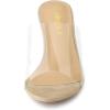 imageAllegra K Womens Clear Strap Open Toe Slip On Stiletto Heel Slide SandalsBeige