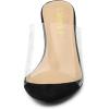 imageAllegra K Womens Clear Strap Open Toe Slip On Stiletto Heel Slide SandalsBlack