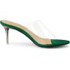 imageAllegra K Womens Clear Strap Open Toe Slip On Stiletto Heel Slide SandalsEmerald Green