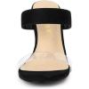 imageAllegra K Womens Clear Strap Stiletto Heel Slides SandalsBlack