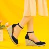 imageAllegra K Womens Closed Toe Espadrille Platform Heels Lace Wedge SandalsBlack