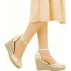 imageAllegra K Womens Closed Toe Espadrille Platform Heels Lace Wedge SandalsGreen