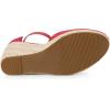 imageAllegra K Womens Closed Toe Espadrille Platform Heels Lace Wedge SandalsRed