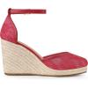 imageAllegra K Womens Closed Toe Espadrille Platform Heels Lace Wedge SandalsRed