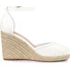 imageAllegra K Womens Closed Toe Espadrille Platform Heels Lace Wedge SandalsWhite