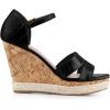 imageAllegra K Womens Cork Wedges Platform Wedge Heel SandalsBlack