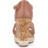 imageAllegra K Womens Cork Wedges Platform Wedge Heel SandalsBrown