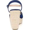 imageAllegra K Womens Denim Wedges Shoes Slingback Platform Wedge Heel SandalsBlue