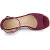imageAllegra K Womens Espadrille Platform Ankle Strap Wedge Heel SandalsBurgundy