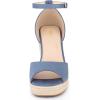 imageAllegra K Womens Espadrille Platform Ankle Strap Wedge Heel SandalsDark Blue