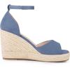 imageAllegra K Womens Espadrille Platform Ankle Strap Wedge Heel SandalsDark Blue
