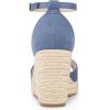 imageAllegra K Womens Espadrille Platform Ankle Strap Wedge Heel SandalsHaze Blue