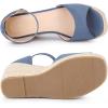 imageAllegra K Womens Espadrille Platform Ankle Strap Wedge Heel SandalsHaze Blue