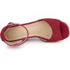imageAllegra K Womens Espadrille Platform Ankle Strap Wedge Heel SandalsRed