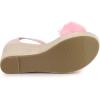 imageAllegra K Womens Espadrille Platform Heels Faux Fur Wedge SandalsPink