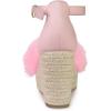 imageAllegra K Womens Espadrille Platform Heels Faux Fur Wedge SandalsPink