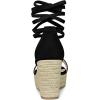 imageAllegra K Womens Espadrille Platform Lace Up Wedge Heels SandalsBlack