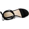 imageAllegra K Womens Espadrille Platform Lace Up Wedge Heels SandalsBlack