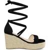 imageAllegra K Womens Espadrille Platform Lace Up Wedge Heels SandalsBlack