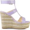 imageAllegra K Womens Espadrille Strappy Platform Wedges SandalsPurple