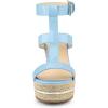 imageAllegra K Womens Espadrille Strappy Platform Wedges SandalsSky Blue