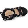 imageAllegra K Womens Espadrilles Platform Heels Lace Up Wedge SandalsBlack