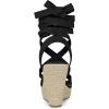 imageAllegra K Womens Espadrilles Platform Heels Lace Up Wedge SandalsBlack