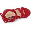 imageAllegra K Womens Espadrilles Platform Heels Lace Up Wedge SandalsRed