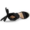 imageAllegra K Womens Espadrilles Platform Sandals Lace Up Open Toe Wedges HeelsBlack