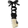 imageAllegra K Womens Espadrilles Platform Sandals Lace Up Open Toe Wedges HeelsBlack