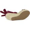 imageAllegra K Womens Espadrilles Platform Sandals Lace Up Open Toe Wedges HeelsBurgundy