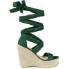 imageAllegra K Womens Espadrilles Platform Sandals Lace Up Open Toe Wedges HeelsGreen