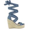 imageAllegra K Womens Espadrilles Platform Sandals Lace Up Open Toe Wedges HeelsHaze Blue