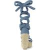 imageAllegra K Womens Espadrilles Platform Sandals Lace Up Open Toe Wedges HeelsHaze Blue