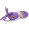 imageAllegra K Womens Espadrilles Platform Sandals Lace Up Open Toe Wedges HeelsPurple