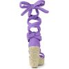 imageAllegra K Womens Espadrilles Platform Sandals Lace Up Open Toe Wedges HeelsPurple