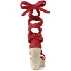 imageAllegra K Womens Espadrilles Platform Sandals Lace Up Open Toe Wedges HeelsRed