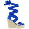 imageAllegra K Womens Espadrilles Platform Sandals Lace Up Open Toe Wedges HeelsRoyal Blue