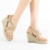 imageAllegra K Womens Espadrilles Platform Slingback Beige Wedges Sandals 9 M US